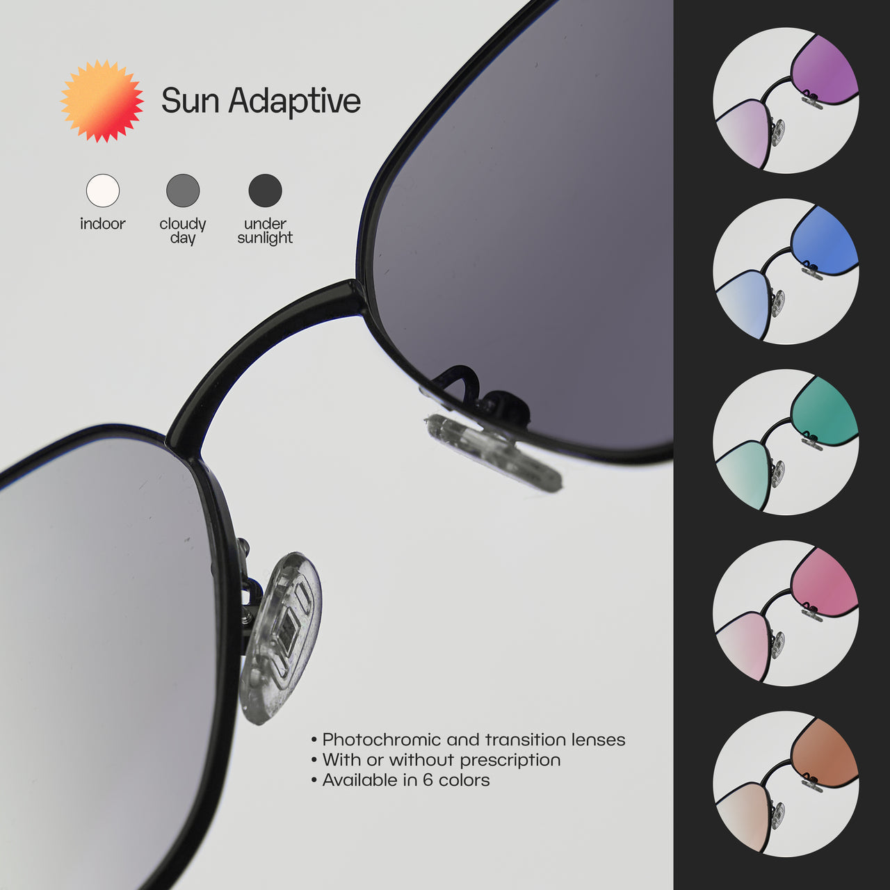 Sun Adaptive Lenses in Boosting Black